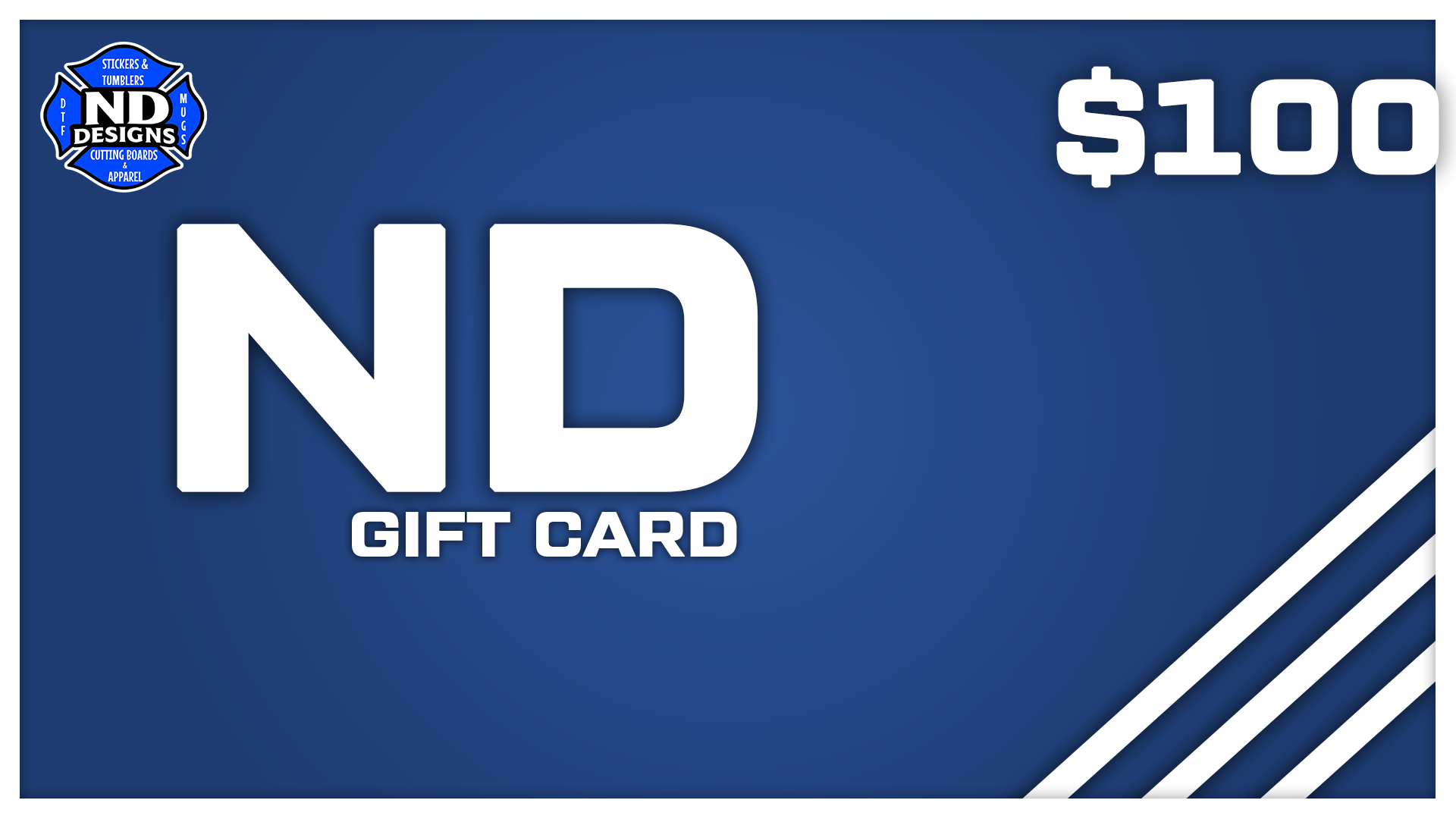 ND Designs Custom Gear Gift Card